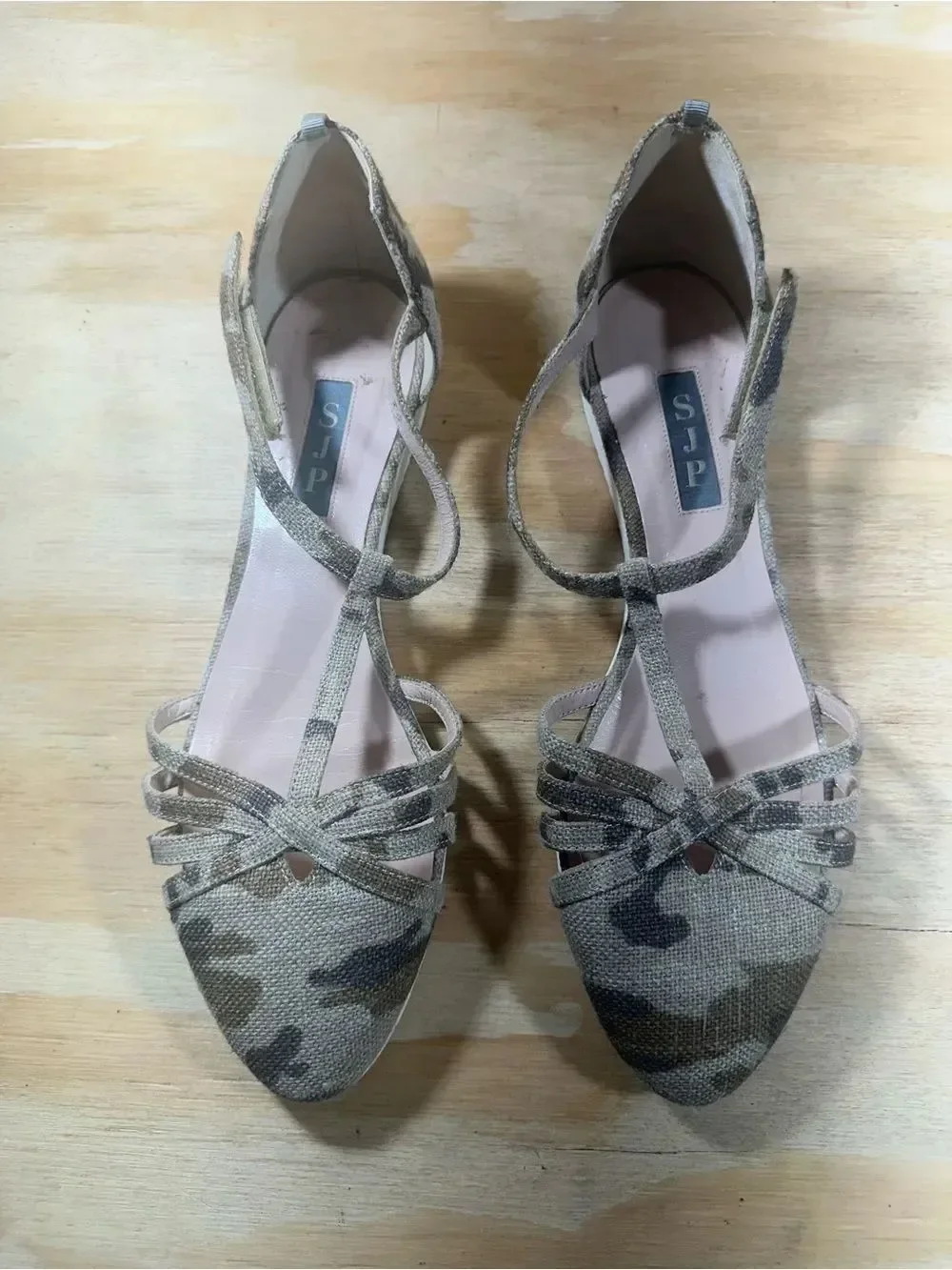 SJP by Sarah Jessica Parker Camouflage Sandals Women’s Size 8.5